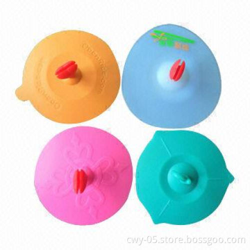 Silicone Cup Lid Covers with Logo Printing